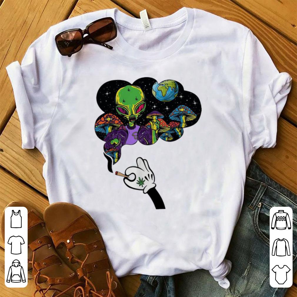 Official Mickey Mouse Smoke Weed Alien And Mushroom shirt 1 - Official Mickey Mouse Smoke Weed Alien And Mushroom shirt