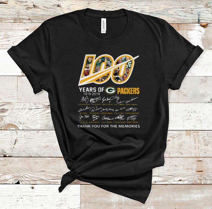 Original 100 Years Of Green Bay Packers 1919 2019 Signatures shirt 1 - Original 100 Years Of Green Bay Packers 1919-2019 Signatures shirt