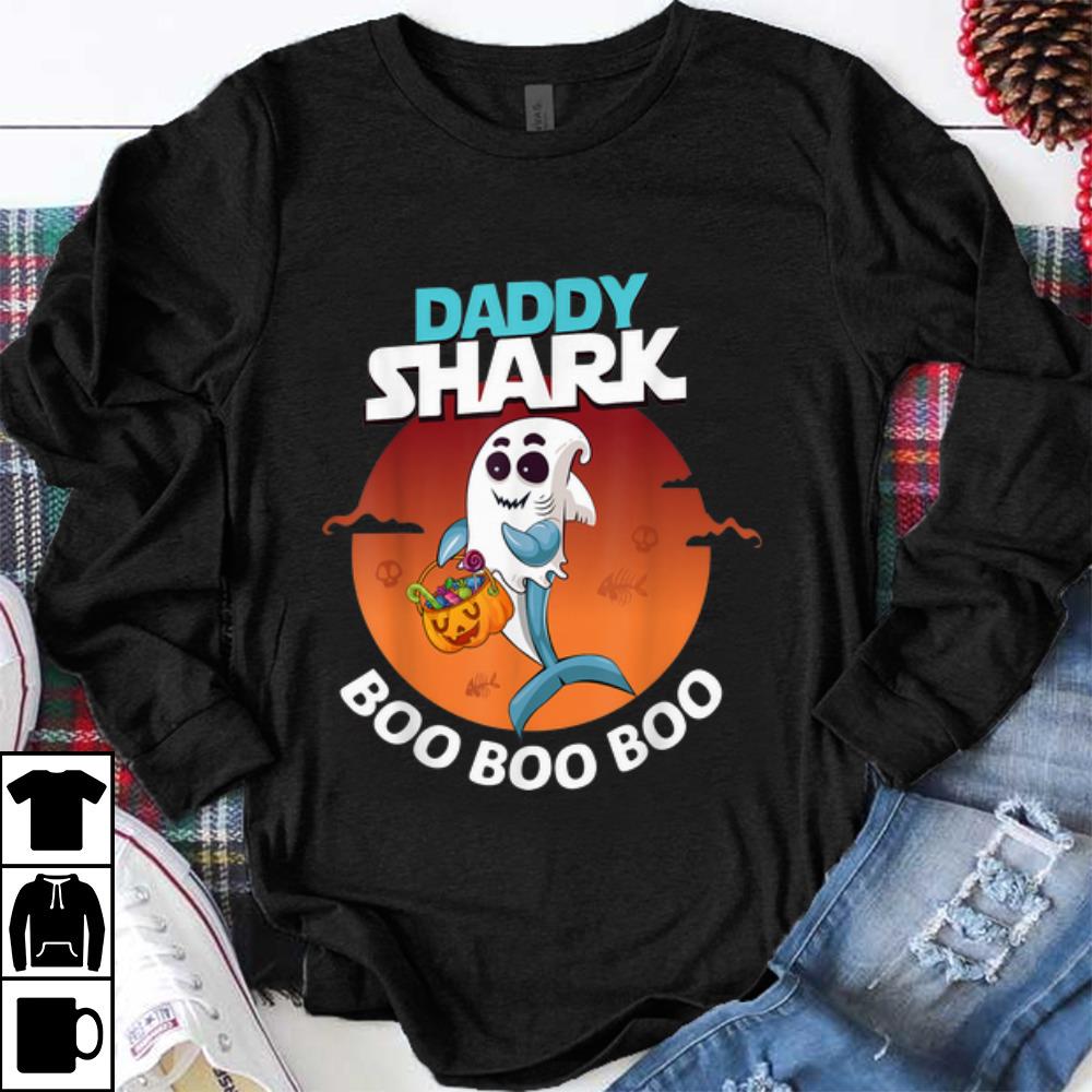 Original Daddy Shark Boo Boo Boo Shark Ghost Halloween shirt 1 - Original Daddy Shark Boo Boo Boo Shark Ghost Halloween shirt