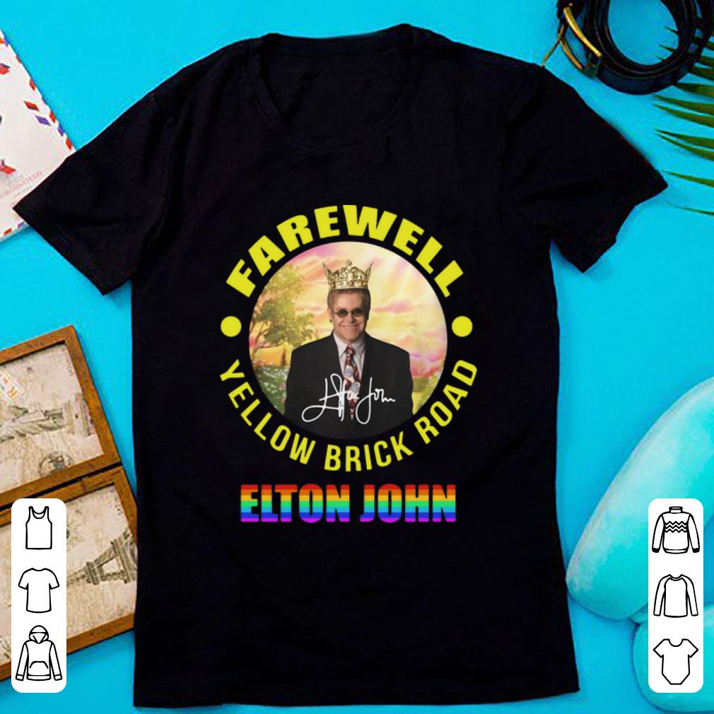 Original Elton John Farewell Yellow Brick Road Signature LGBT shirt 1 - Original Elton John Farewell Yellow Brick Road Signature LGBT shirt