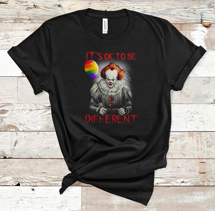 Original IT s Ok To Be Different LGBT Balloon Pennywise shirt 1 - Original IT’s Ok To Be Different LGBT Balloon Pennywise shirt