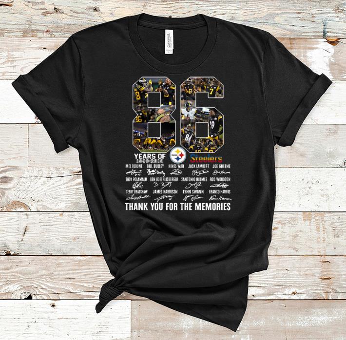 Original Pittsburgh Steelers 86th Anniversary 1933 2019 Signatures shirt 1 - Original Pittsburgh Steelers 86th Anniversary 1933-2019 Signatures shirt