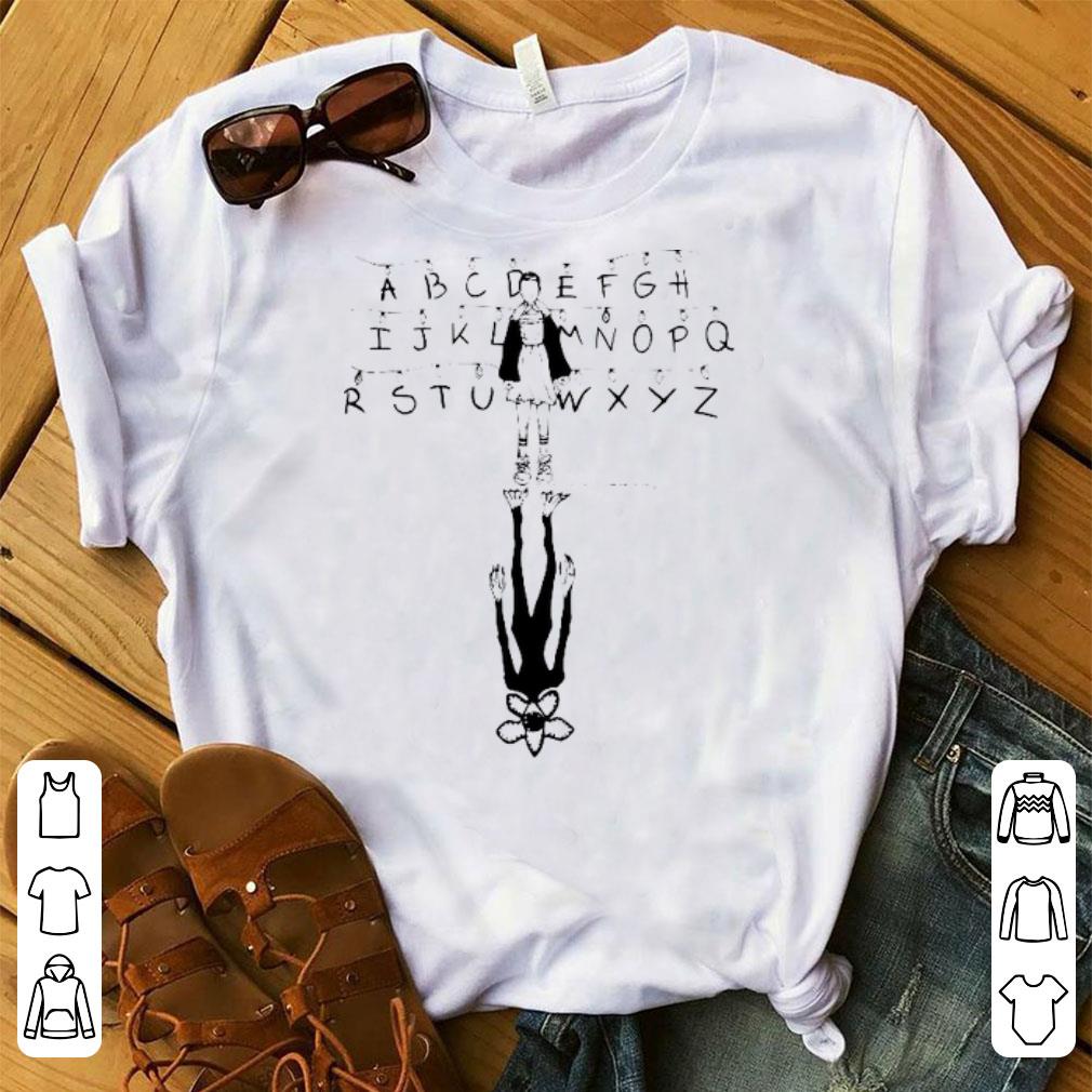 Original Stranger Things Eleven and Demogorgon Alphabet shirt 1 - Original Stranger Things Eleven and Demogorgon Alphabet shirt