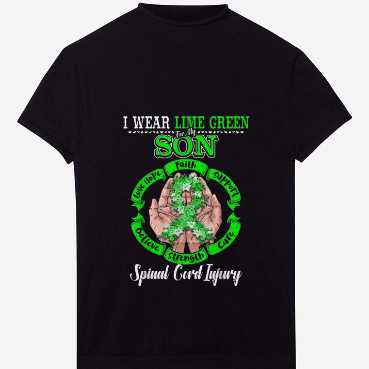 Premium I Wear Lime Green For My Son Spinal Cord Injury shirt 1 - Premium I Wear Lime Green For My Son Spinal Cord Injury shirt