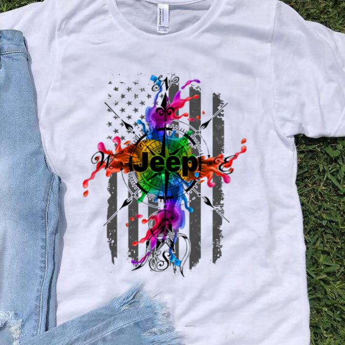 Premium Jeep Compass Color American Flag shirt 1 - Premium Jeep Compass Color American Flag shirt