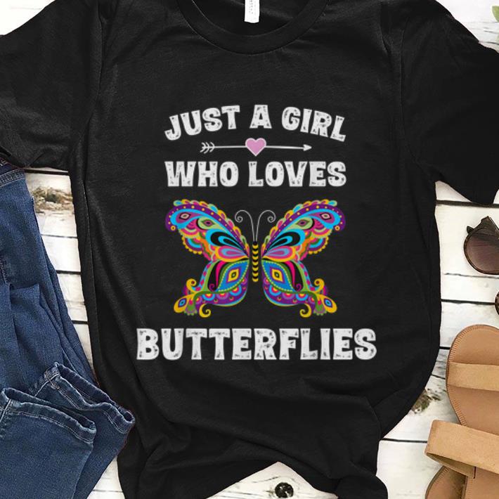 Premium Just A Girl Who Love Butterflies shirt 1 - Premium Just A Girl Who Love Butterflies shirt