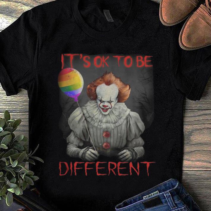 Premium Pennywise ITs Ok To Be Different Rainbow Balloon shirt 1 1 - Premium Pennywise ITs Ok To Be Different Rainbow Balloon shirt