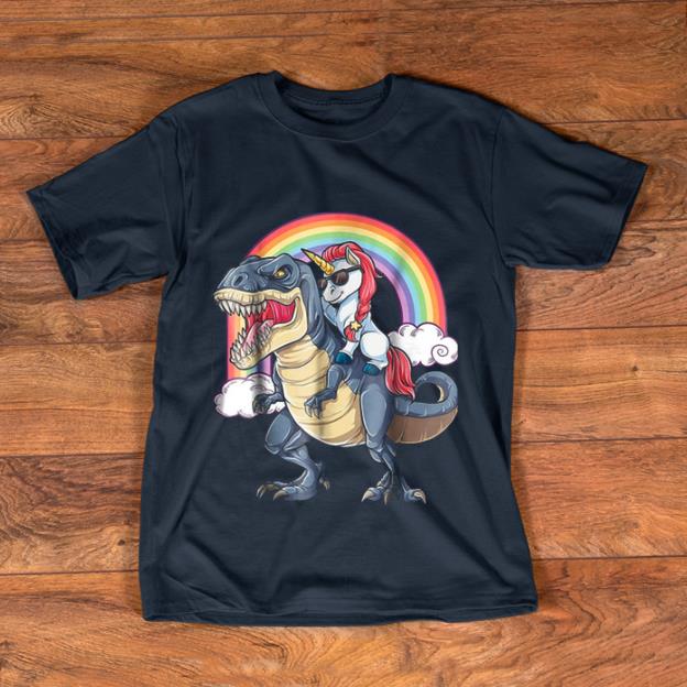 Premium Unicorn Riding T Rex Dinosaur Halloween Boys Kids Gift shirt 1 - Premium Unicorn Riding T Rex Dinosaur Halloween Boys Kids Gift shirt