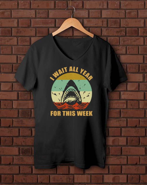 Premium Vintage Jaws I Wait All Year For This Week shirts 1 - Premium Vintage Jaws I Wait All Year For This Week shirts