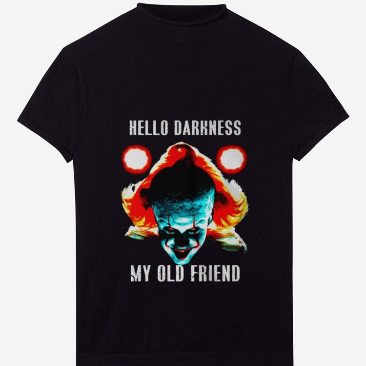 Premium hello darkness my old friend pennywise shirt 1 2 - Premium hello darkness my old friend pennywise shirt