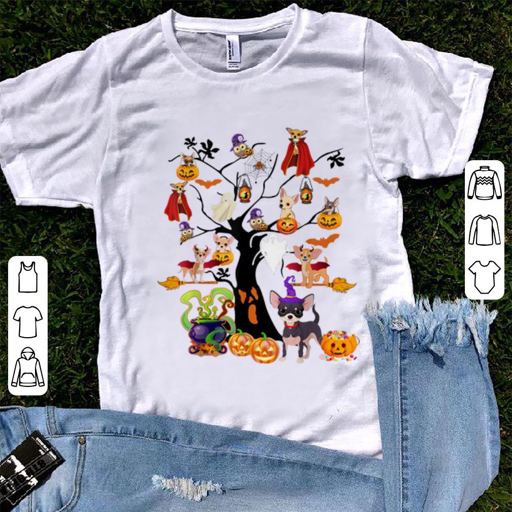 Pretty Chihuahua Witches On Halloween Tree Pumpkin Halloween shirt 1 - Pretty Chihuahua Witches On Halloween Tree Pumpkin Halloween shirt