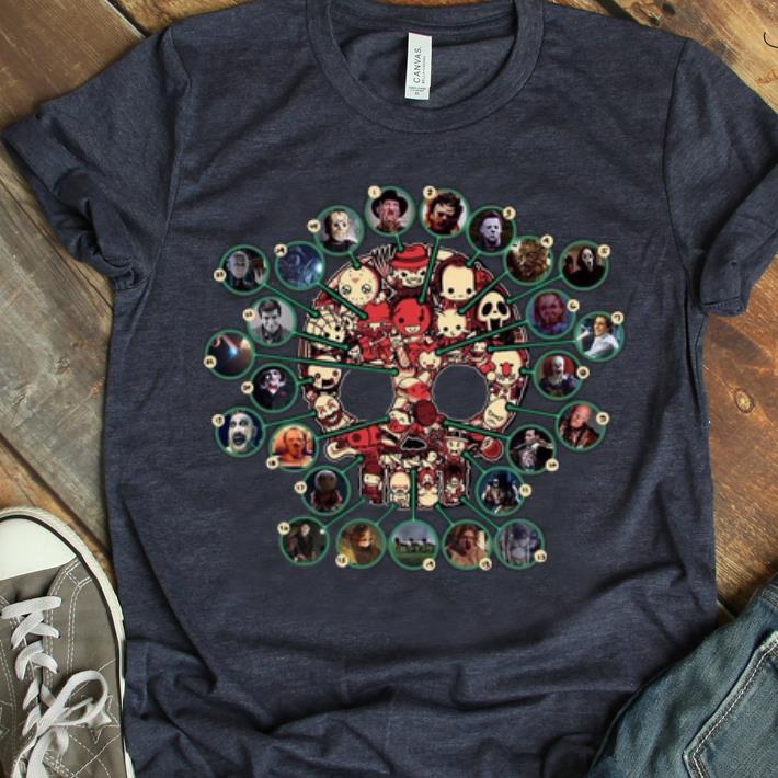 Pretty Horror Movie Characters Chibi Skull shirt 1 - Pretty Horror Movie Characters Chibi Skull shirt