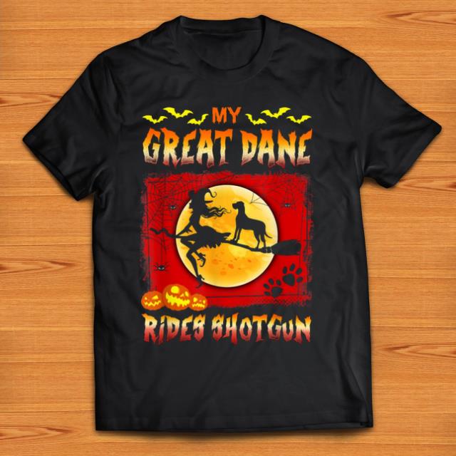 Pretty My Great Dane Rides Shotgun Halloween shirt 1 - Pretty My Great Dane Rides Shotgun Halloween shirt