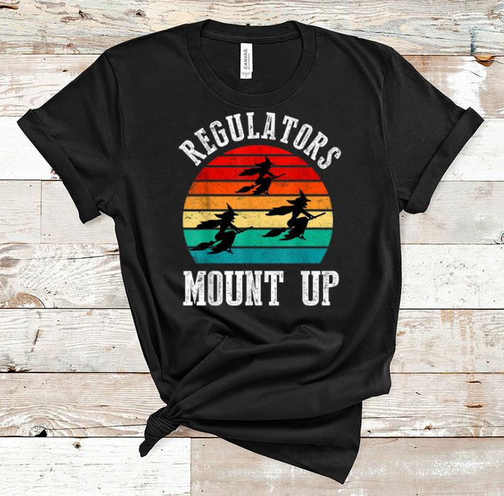 Pretty Vintage Sunset Regulators Mount Up Halloween Witch shirt 1 - Pretty Vintage Sunset Regulators Mount Up Halloween Witch shirt