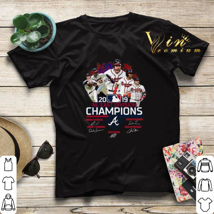Signatures Atlanta Braves 2019 NL East division champions shirt 4 - Signatures Atlanta Braves 2019 NL East division champions shirt