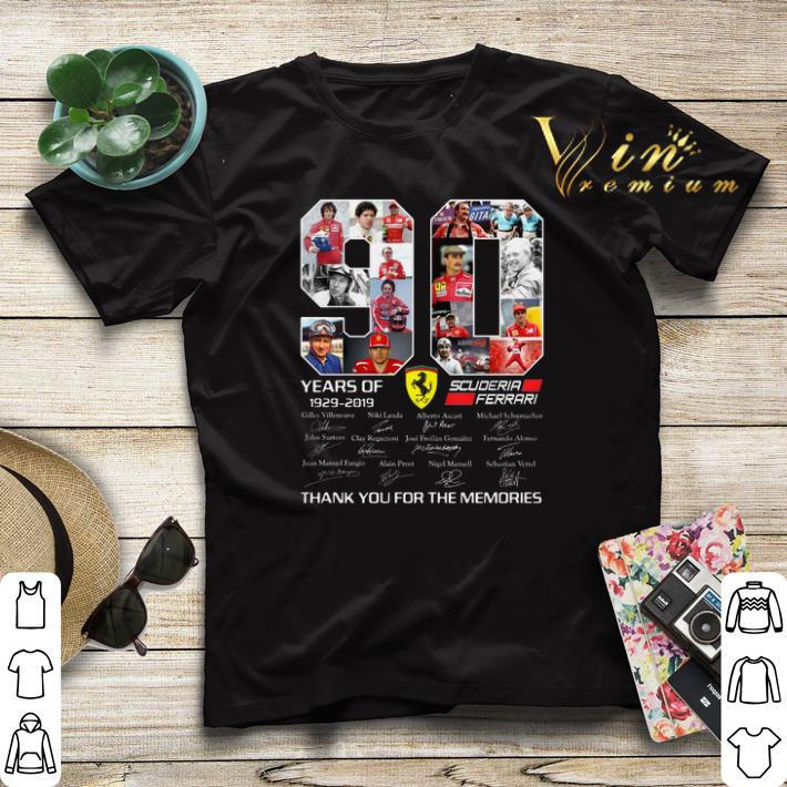 Thank You For The Memories 90 Years Of Scuderia Ferrari shirt 4 - Thank You For The Memories 90 Years Of Scuderia Ferrari shirt