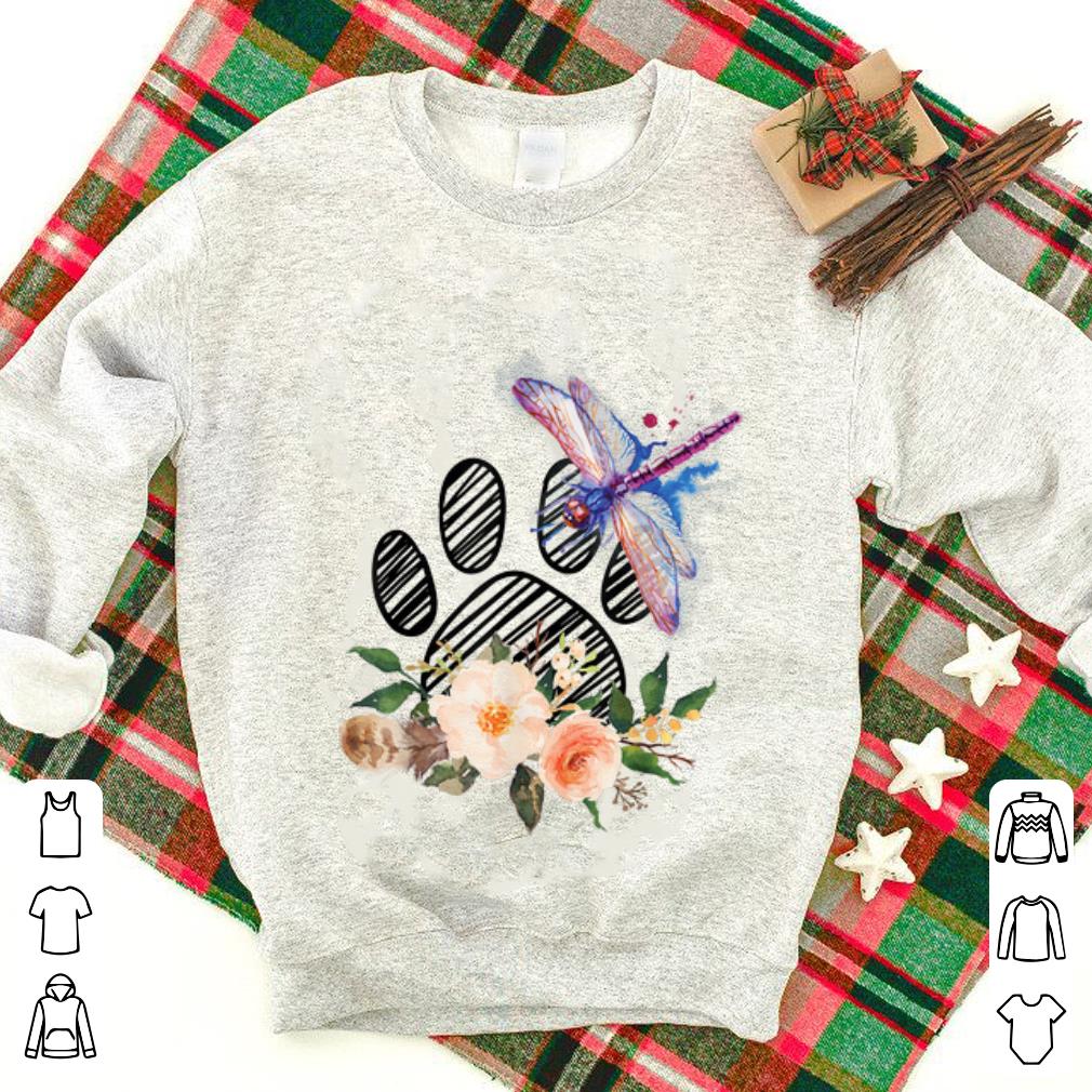 Top Dragonfly Paw Dog Flower shirt 1 - Top Dragonfly Paw Dog Flower shirt