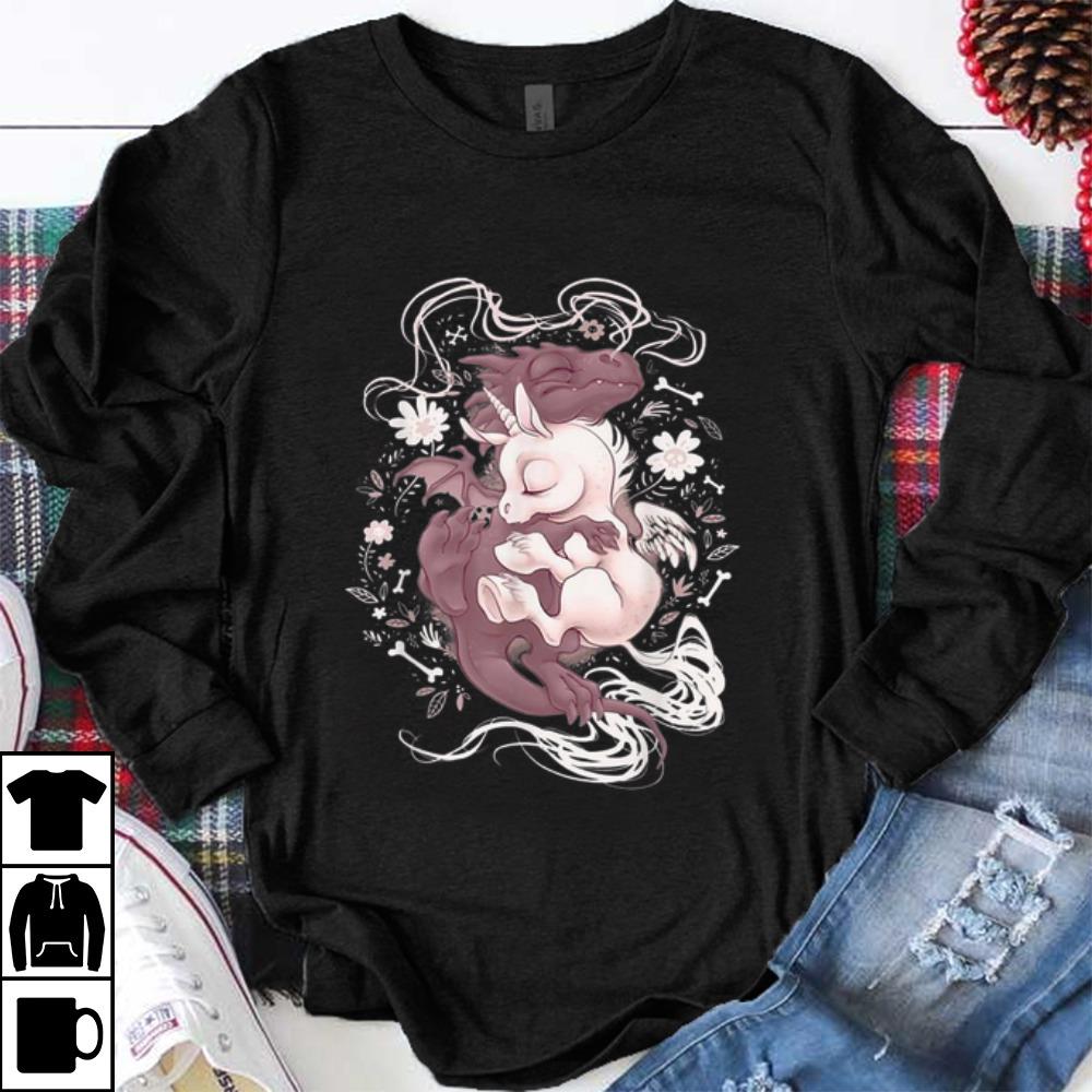 Top Flower Dragon Hug Baby Unicorn shirt 1 - Top Flower Dragon Hug Baby Unicorn shirt