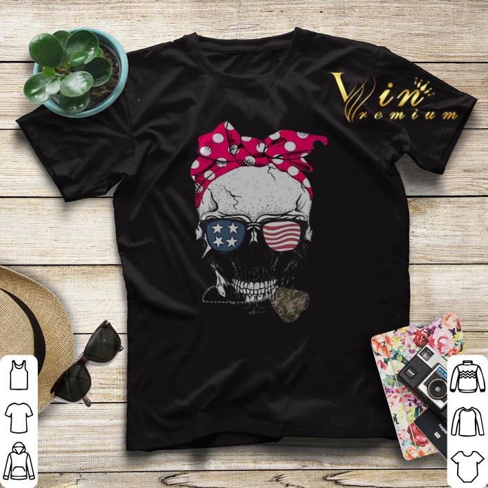 American flag Girl Veteran Skull shirt 4 - American flag Girl Veteran Skull shirt
