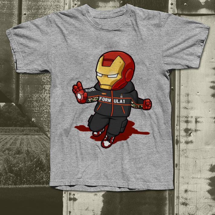 Awesome Chibi Iron Man FORMULA 1 Nike Avengers shirt 4 - Awesome Chibi Iron Man FORMULA 1 Nike Avengers shirt