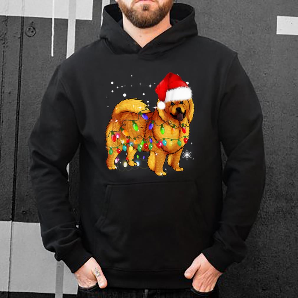 Awesome Chow Chow Dog Santa Christmas Lights shirt 4 - Awesome Chow Chow Dog Santa Christmas Lights shirt