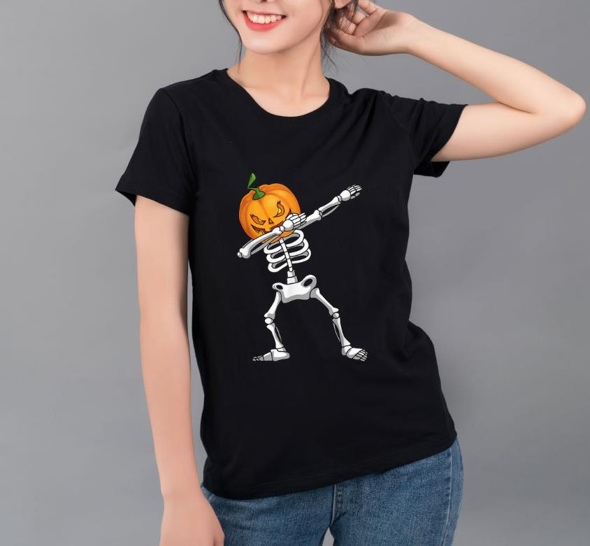 Awesome Dabbing Skeleton Pumpkin Head Funny Scary Halloween Dab Kids shirt 4 - Awesome Dabbing Skeleton Pumpkin Head Funny Scary Halloween Dab Kids shirt