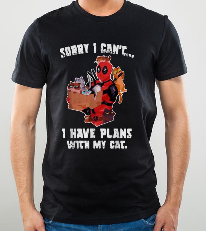 Awesome Deadpool Sorry I Can t I Have Plans With My Cat shirt 4 - Awesome Deadpool Sorry I Can't I Have Plans With My Cat shirt