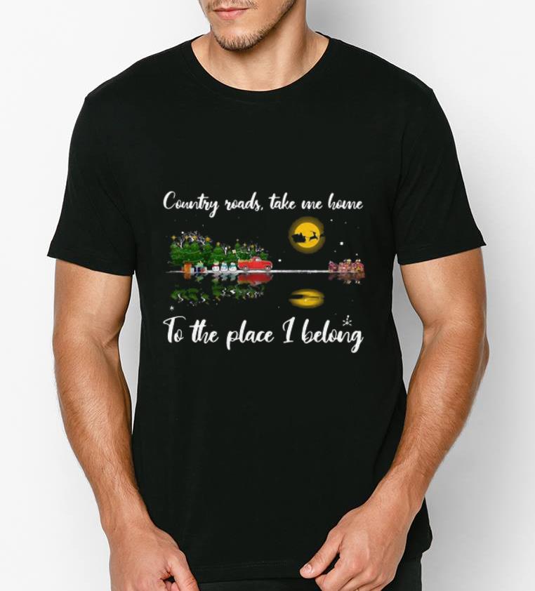 Awesome Guitar Lake Christmas Country Roads Take Me Home To The Place I Belong shirt 4 1 - Awesome Guitar Lake Christmas Country Roads Take Me Home To The Place I Belong shirt