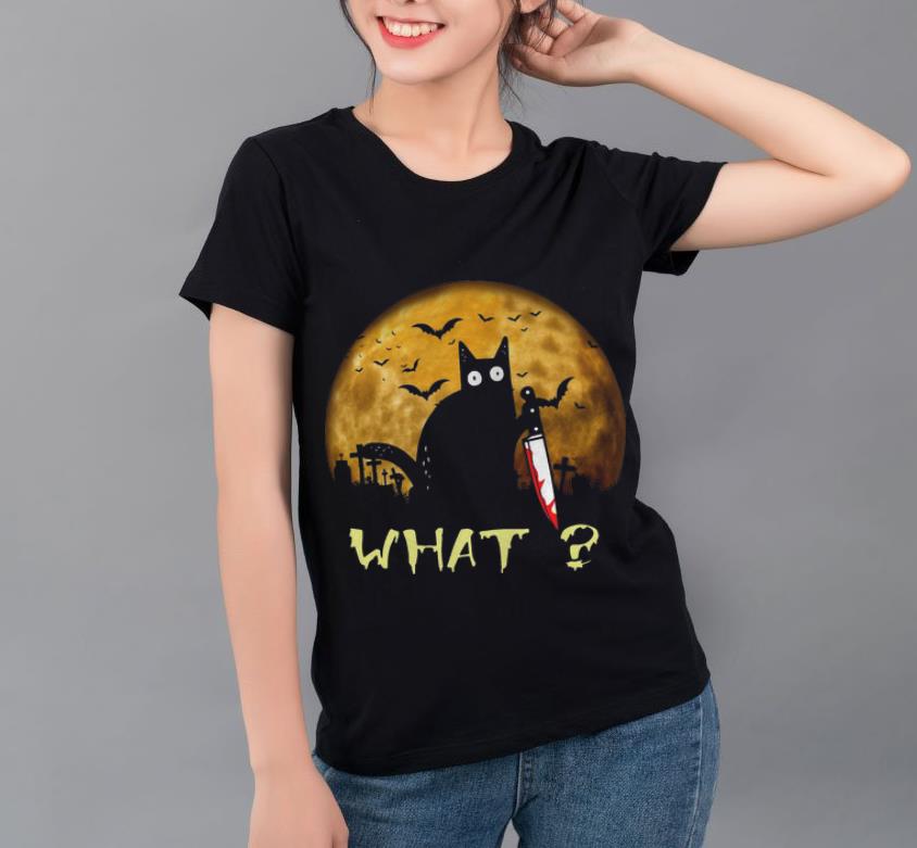 Awesome Halloween Black Cat Murderous With Knife shirt 4 - Awesome Halloween Black Cat Murderous With Knife shirt