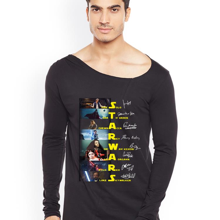 Awesome Han Solo Darth Vader Chewbacca Star Wars Characters Signatures shirt 4 - Awesome Han Solo Darth Vader Chewbacca Star Wars Characters Signatures shirt