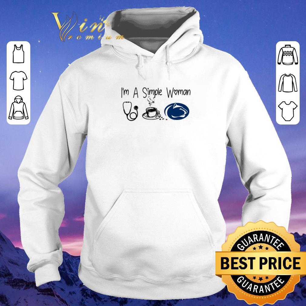 Awesome I m a simple woman I like Nurse Coffee and Penn State shirt sweater 4 - Awesome I'm a simple woman I like Nurse Coffee and Penn State shirt sweater