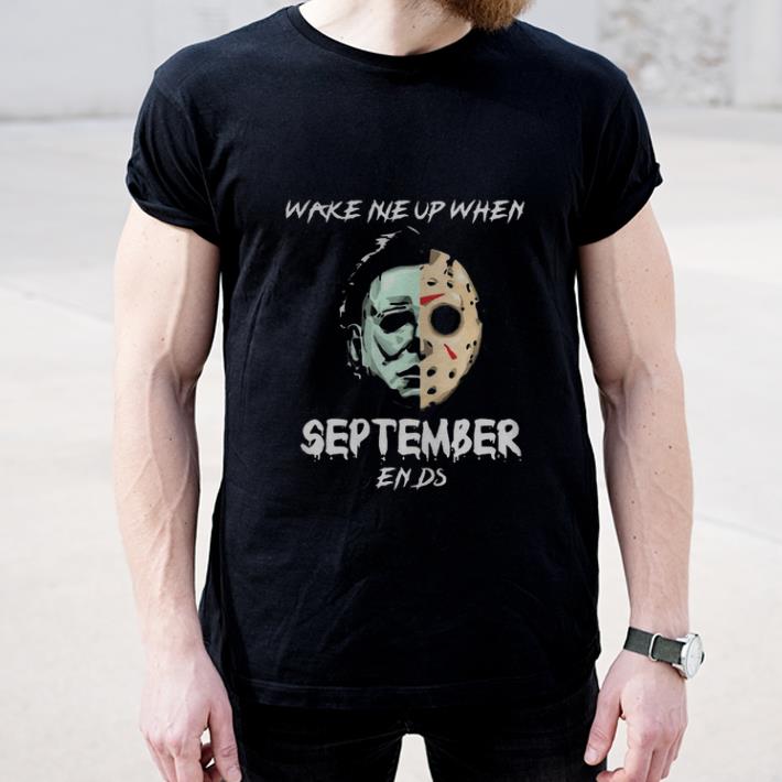 Awesome Wake Me Up When September Ends Jason Voorhees Michael Myers shirt 4 - Awesome Wake Me Up When September Ends Jason Voorhees Michael Myers shirt
