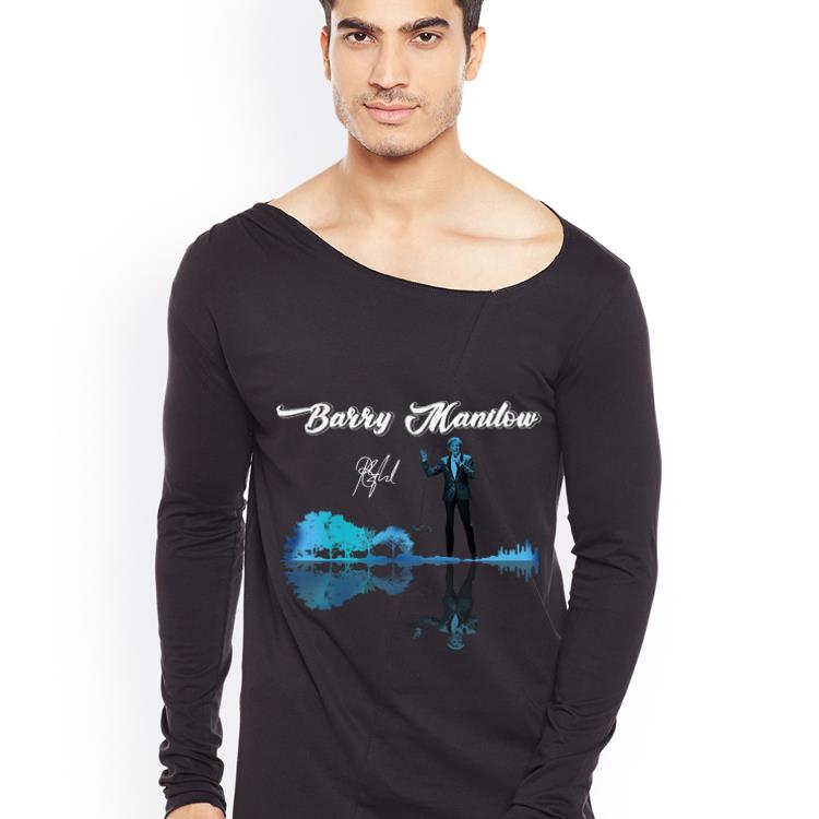 Hot Barry Manilow Guitar Lake Water Reflection Signature shirt 4 - Hot Barry Manilow Guitar Lake Water Reflection Signature shirt