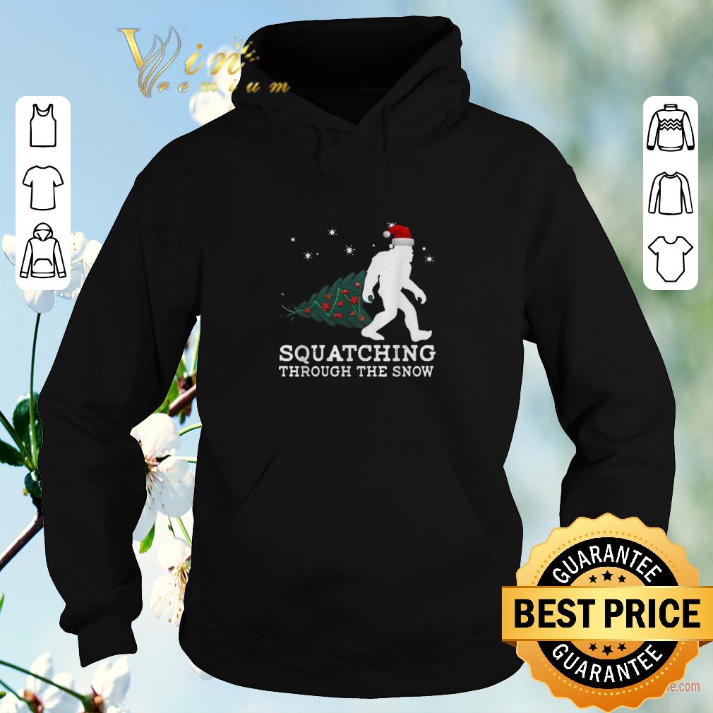 Hot Bigfoot Santa Squatching through the snow Christmas shirt sweater 4 - Hot Bigfoot Santa Squatching through the snow Christmas shirt sweater