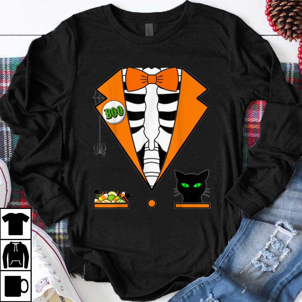 Hot Easy Halloween Costume Orange Skeleton Tuxedo shirt 1 - Hot Easy Halloween Costume Orange Skeleton Tuxedo shirt