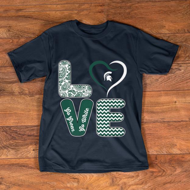 Hot Michigan State Spartans Stacked Love shirt 1 - Hot Michigan State Spartans Stacked Love shirt