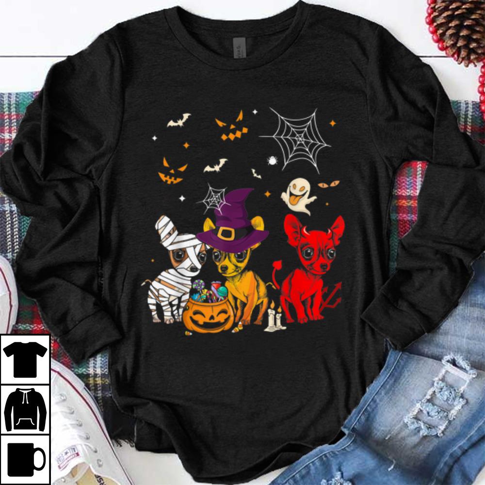 Hot Three Chihuahuas Funny Halloween Gift For Women shirt 1 - Hot Three Chihuahuas Funny Halloween Gift For Women shirt