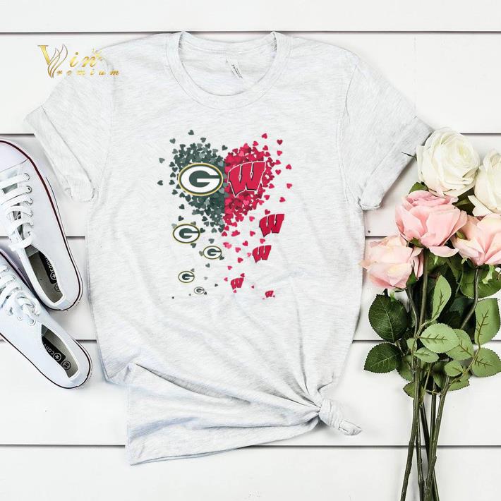 Love Green Bay Packers Wisconsin Badgers Tiny Hearts Shape shirt sweater 4 - Love Green Bay Packers Wisconsin Badgers Tiny Hearts Shape shirt sweater