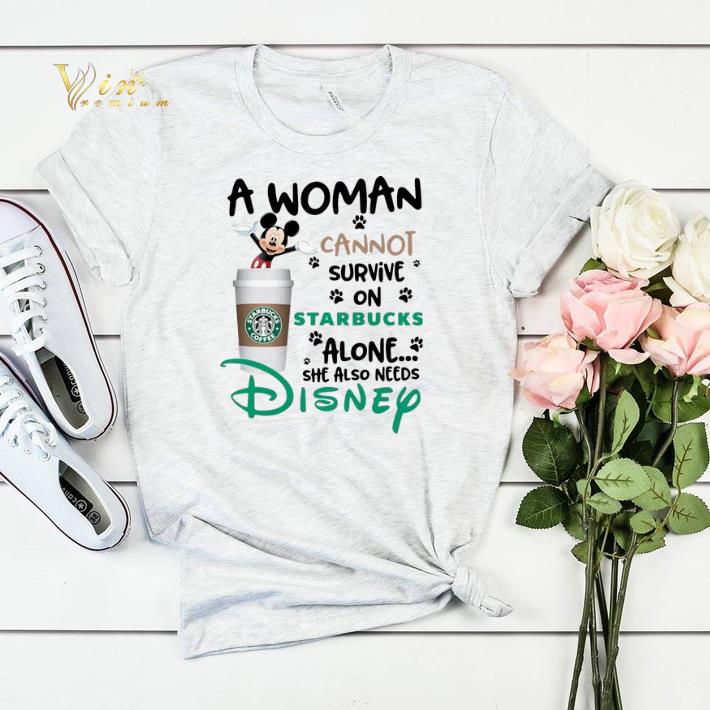 Mickey a woman cannot survive on starbucks alone Disney shirt sweater 4 - Mickey a woman cannot survive on starbucks alone Disney shirt sweater