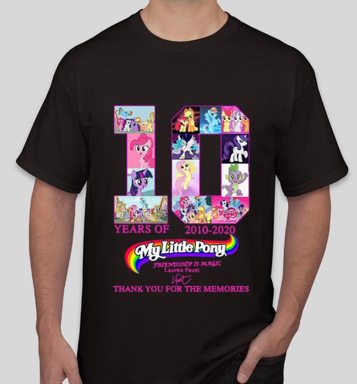 Nice 10 Years of My Little Pony Thank You For The Memories Signatures shirt 4 - Nice 10 Years of My Little Pony Thank You For The Memories Signatures shirt