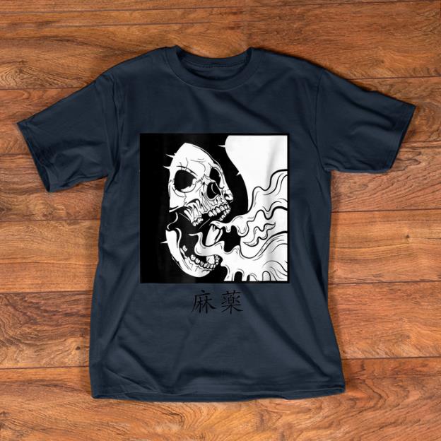 Nice Minimalist japanese Skull Dope shirt 1 - Nice Minimalist japanese Skull Dope shirt