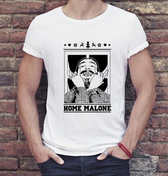Nice Post Malone Home Malone Ugly Christmas shirt 4 1 - Nice Post Malone Home Malone Ugly Christmas shirt