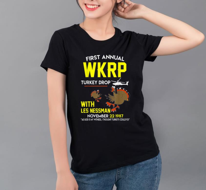 Official First Annual Wkrp Turkey Drop With Les Nessman Thanksgiving Day shirt 4 - Official First Annual Wkrp Turkey Drop With Les Nessman Thanksgiving Day shirt