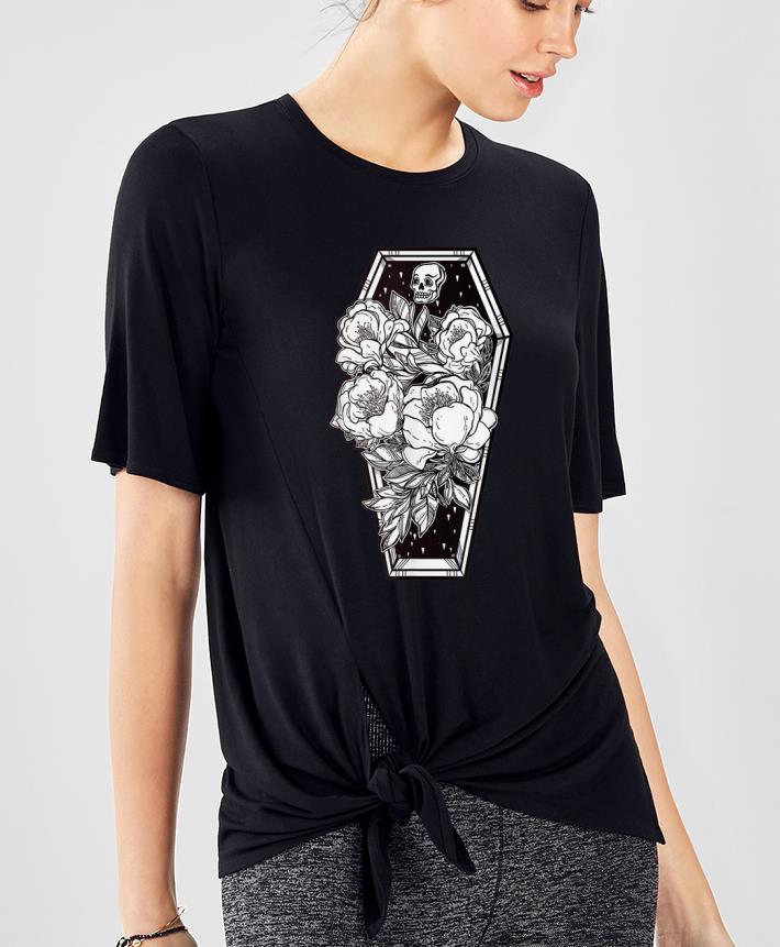 Official Floral Spooky Halloween Grave and Roses Occult Tee shirt 4 - Official Floral Spooky Halloween - Grave and Roses Occult Tee shirt