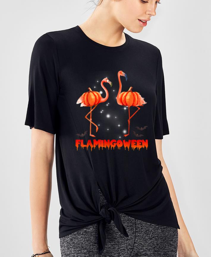 Official Halloween Custome Flamingo Flamingween pumpkin shirt 4 - Official Halloween Custome Flamingo Flamingween pumpkin shirt