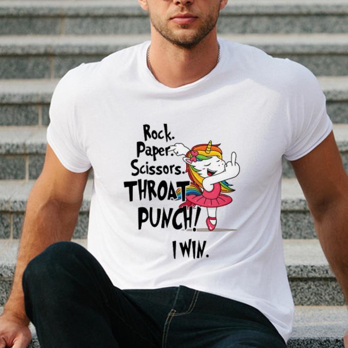Official Unicorn Ballet Rock Paper Scissors Throat Punch I Win shirt 4 - Official Unicorn Ballet Rock Paper Scissors Throat Punch I Win shirt