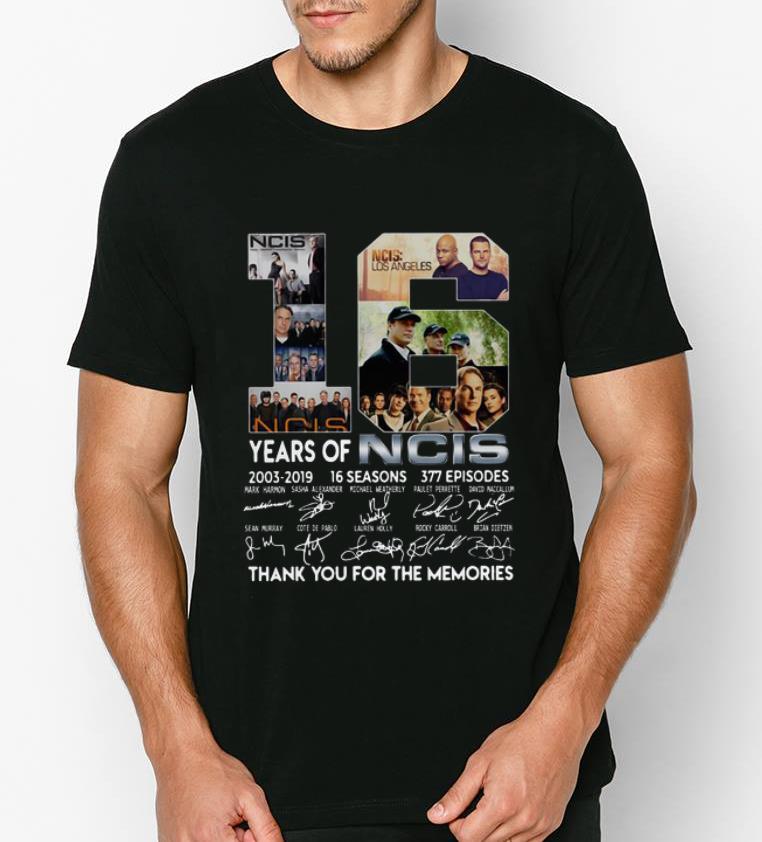 Original 16 Years Of NCIS 2003 2019 Thank You For The Memories Signatures shirt 4 - Original 16 Years Of NCIS 2003 2019 Thank You For The Memories Signatures shirt