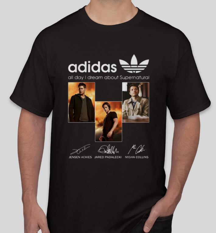 Original Adidas All Day I Dream About Supernatural Signatures shirt 4 - Original Adidas All Day I Dream About Supernatural Signatures shirt