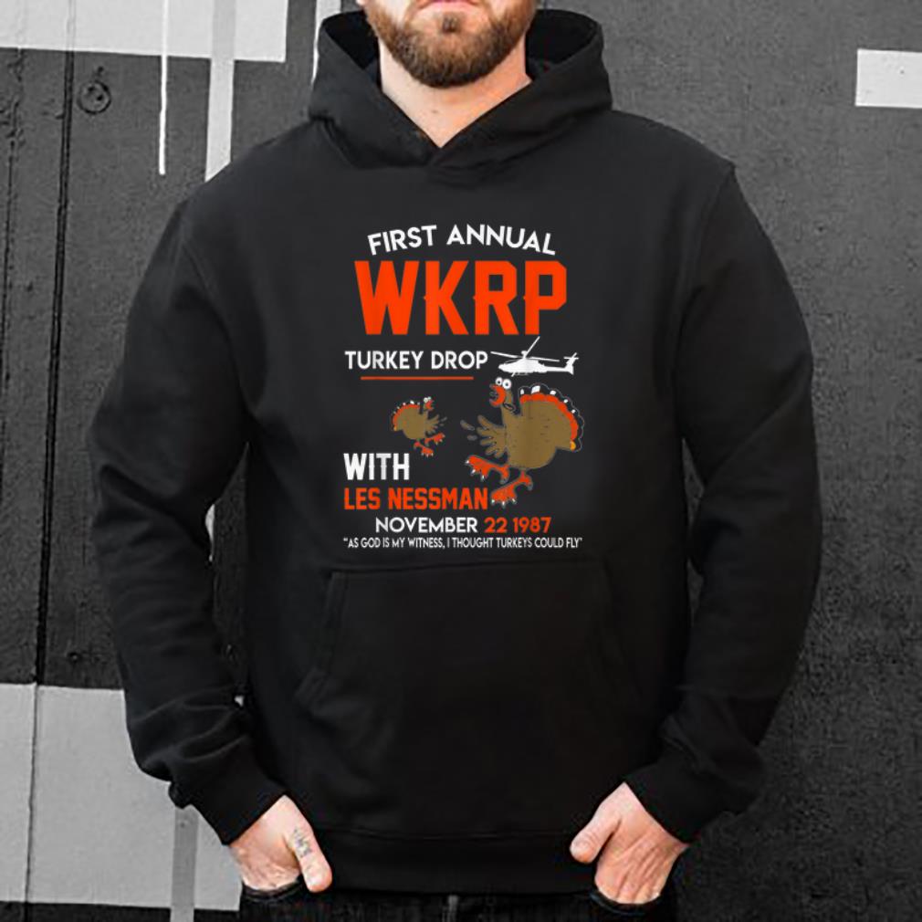 Original First Annual Wkrp Turkey Drop With Les Nessman Thanksgiving shirt 4 - Original First Annual Wkrp Turkey Drop With Les Nessman Thanksgiving shirt