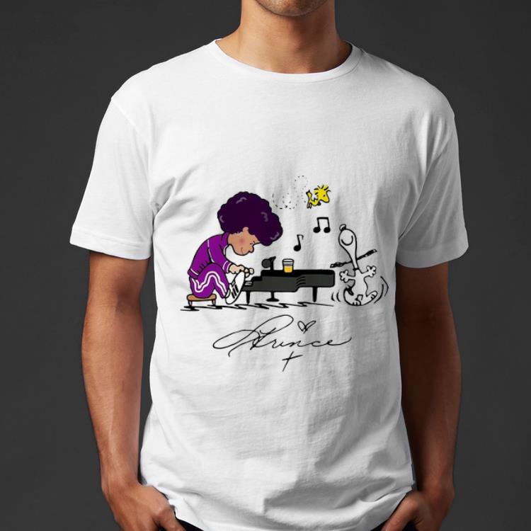 Original Prince Peanuts Playing Piano Signature shirt 4 - Original Prince Peanuts Playing Piano Signature shirt